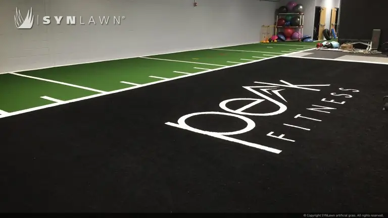 Indoor football field with SYNLawn artificial grass