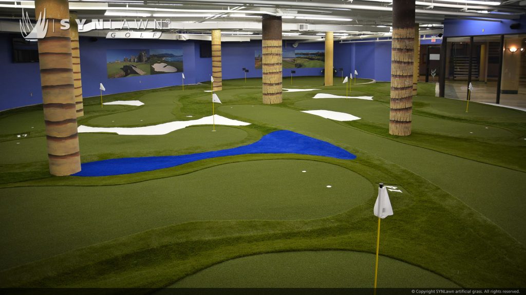 Indoor putting green with SYNLawn Artificial grass