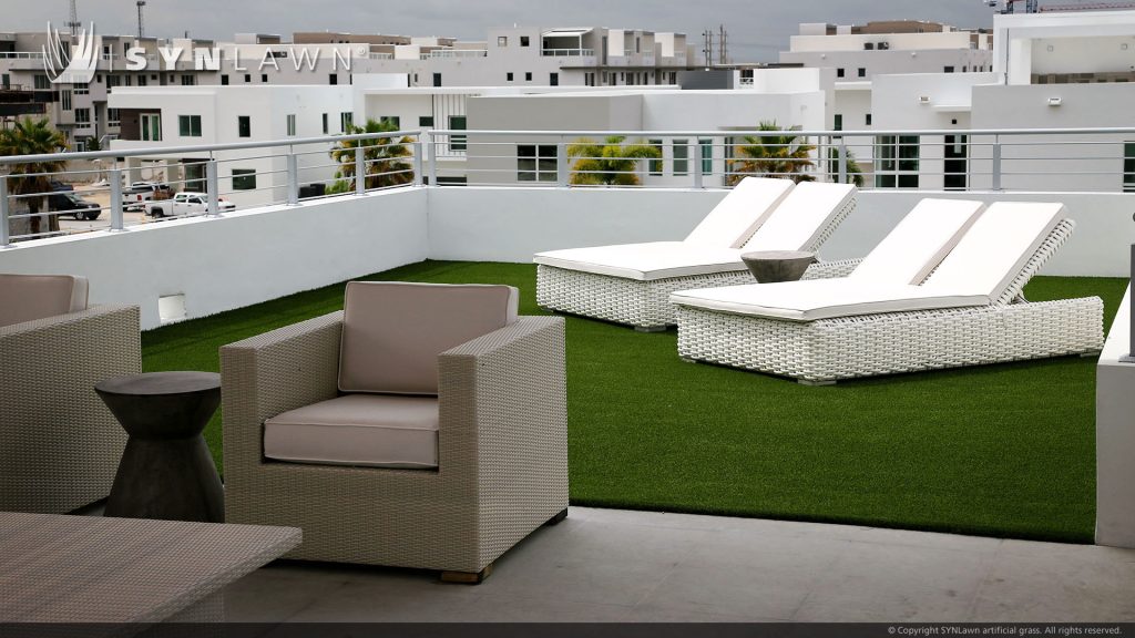 commercial roof balcony artificial grass lawn