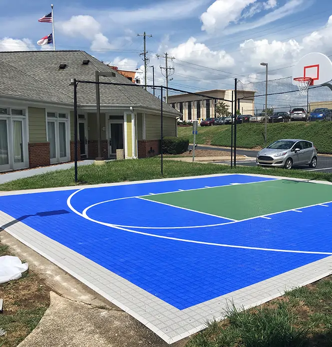 Residential sport court installation from SYNLawn